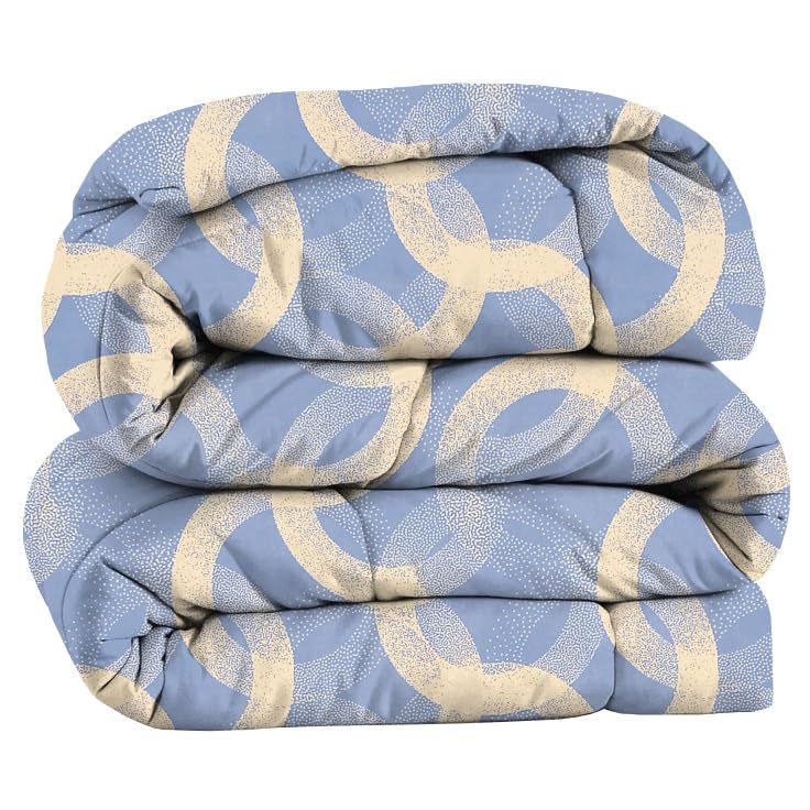 VAS COLLECTIONS 220 GSM Microfiber Reversible AC Comforter |Quit | Blanket | Duvets for King Size Double Bed 180Tc (230X250 cm, Sky Blue and Grey) - Image 5
