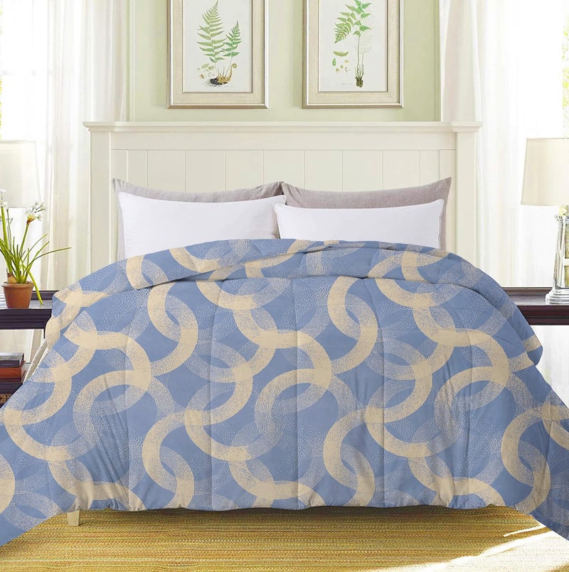 VAS COLLECTIONS 220 GSM Microfiber Reversible AC Comforter |Quit | Blanket | Duvets for King Size Double Bed 180Tc (230X250 cm, Sky Blue and Grey) - Image 4