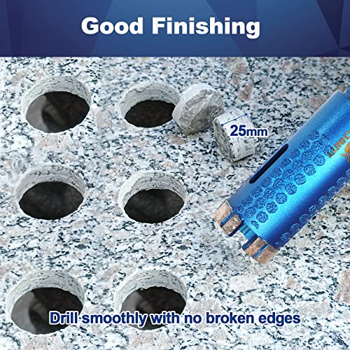 BRSCHNITT Diamond Core Drill Bit,BRSCHNITT 1-1/2 Inch Laser Welded Diamond Hole Saw with 5/8-11 Thread for Granite Marble Solid Block Stone Reinforced Concrete,Dry or Wet Drilling (38mm) - Image 5