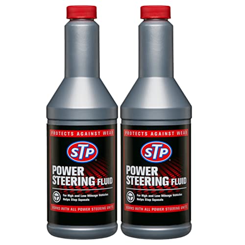 STP Power Steering Fluid - for High and Low Mileage Vehicles - Helps Stop squeals - Pack of 2 - Image 1