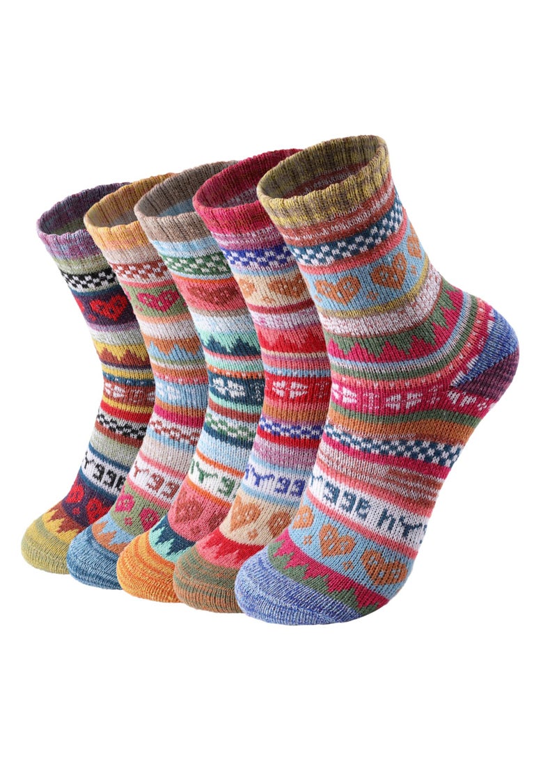 Cozy Thick Wool Socks for Men and Women Ideal for Cold Weather Suitable for Winter Warmth and Comfort - Image 1