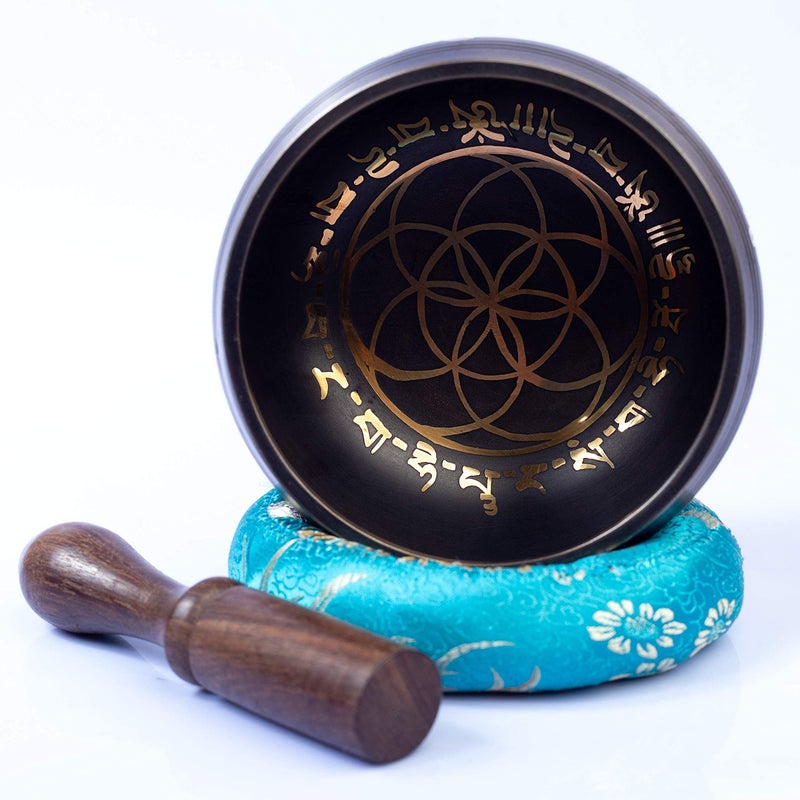 HIMALAYAN BAZAAR Tibetan Singing Bowl Set Brass - Master Healing Grade - Authentic Handcrafted Sound Bowl by Himalayan Bazaar - Image 5