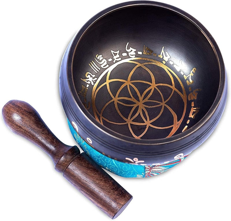 HIMALAYAN BAZAAR Tibetan Singing Bowl Set Brass - Master Healing Grade - Authentic Handcrafted Sound Bowl by Himalayan Bazaar - Image 1
