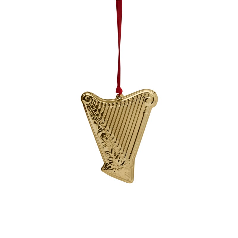 Wallace 2024 Gold Plated Musical Instrument Ornament - Harp 3rd Edition - Image 4