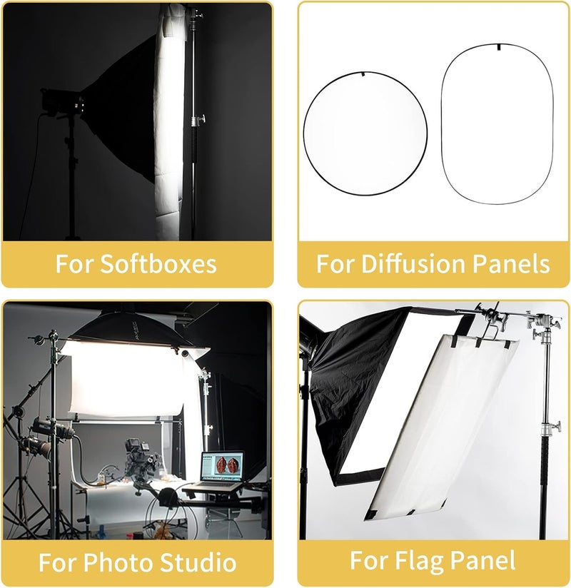 Meking Diffusion Fabric Light Silk White Seamless Nylon 4.3 x 1.8 Yard /4 x 1.7M Foldable Diffusion Sheet for Light Tent, Strobe Light, Lighting Light Modifier and Other Photographic Equipment - Image 5