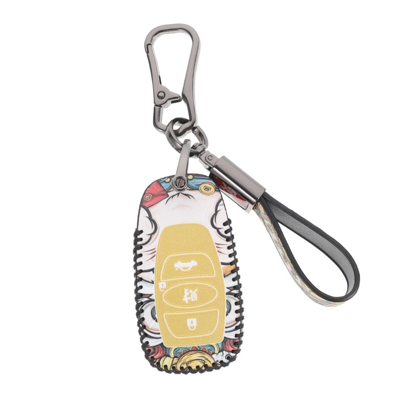 Magnetic Car Key Holder Case With Comfortable Grip And Stitching Design - Image 2