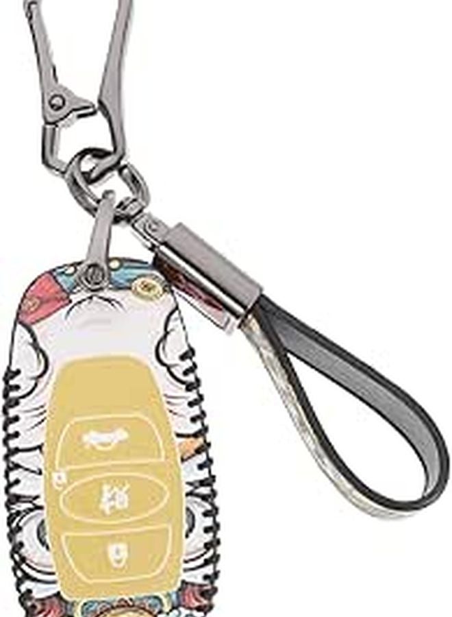 Magnetic Car Key Holder Case With Comfortable Grip And Stitching Design - Image 1