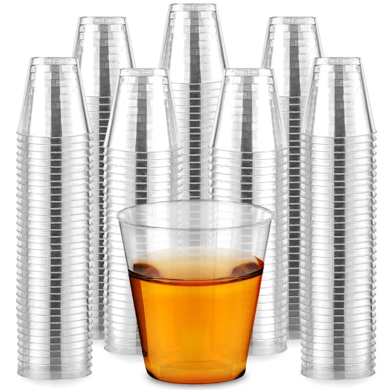Stock Your Home 1000 Plastic Shot Glasses  2 Oz Disposable Cups  2 Ounce Shot Glasses  Ideal for Whiskey Wine Tasting Food Sampling and Sauce Dipping at Catered Events Parties and Weddings Clear 