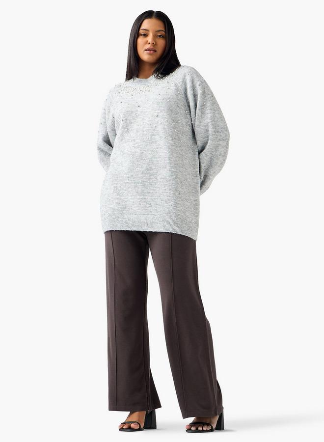  أولا بوبكن بنطلون واسع بخصر مرن وتفاصيل ثنيات من أولا بوبكن - Image 2