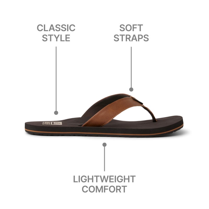 Reef Twinpin Mens Beach Flip Flop, Soft Cushion Footbed, Water Friendly, Brown, 10 - Image 5