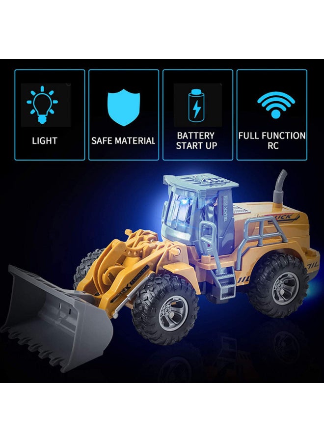 Loquat Children's Remote Control Car Toy - High-speed Off-road Vehicle Light Sound Effects For Outdoor Play-Color:Four-way JH74-5D Shovel Engineering Vehicle-Proportion:Package 2: (including Electricity) 3 - Image 5