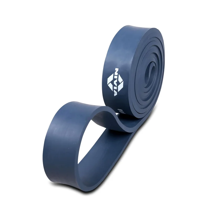 Nivia Nivia Power-Stretch Long Loop Band - Heavy Resistance Band for Workout, Pull Up, and Home Exercise (35-50 Kg Resistance, Level 3, Dark Blue)