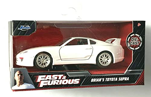 die cast DieCast Jada Fast & Furious Brian's Toyota Supra, White 1:32 Scale - Image 5