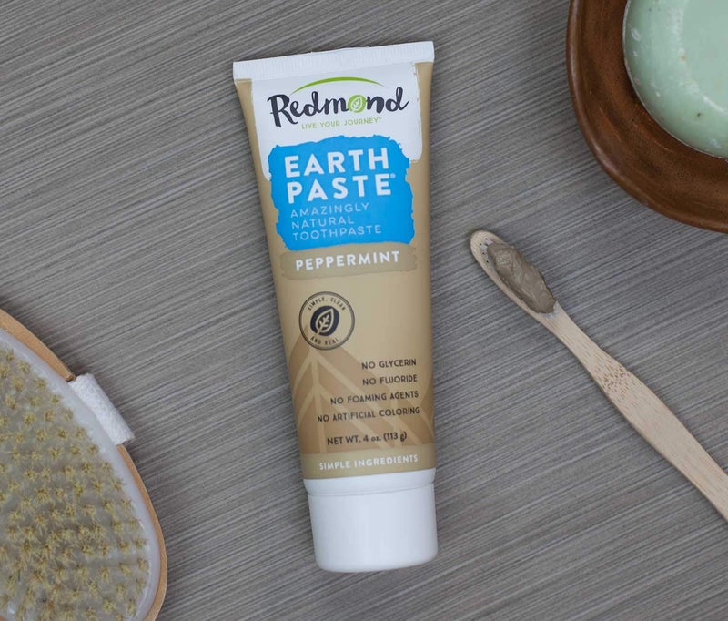 REDMOND Earthpaste Natural NonFluoride Toothpaste 4 Ounce Tube 3 Pack Peppermint - Image 3