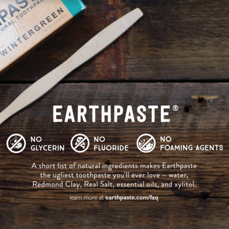 REDMOND Earthpaste Natural NonFluoride Toothpaste 4 Ounce Tube 3 Pack Peppermint - Image 5