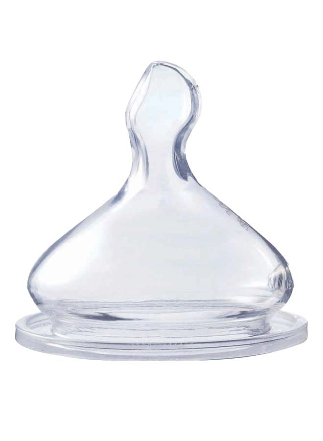 Optimal Wide Neck Orthodontic Silicone Nipple 0M+, 2 Pieces