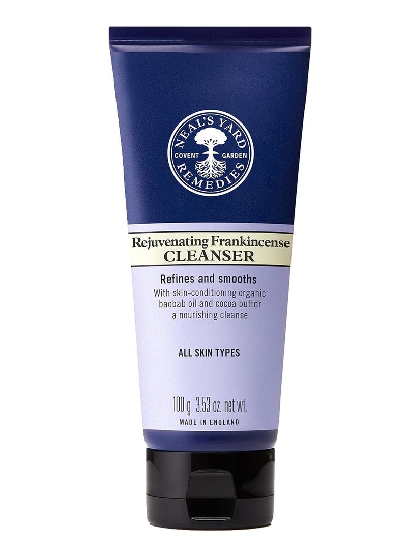 Neal's Yard Remedies Neal's Yard Rejuvenating Frankincense Cleanser with Aloe Vera & Cocoa Butter, Smoothes & Refines, All Skin Types, Vegan Approved, Cruelty-Free 100mL  - Image 1