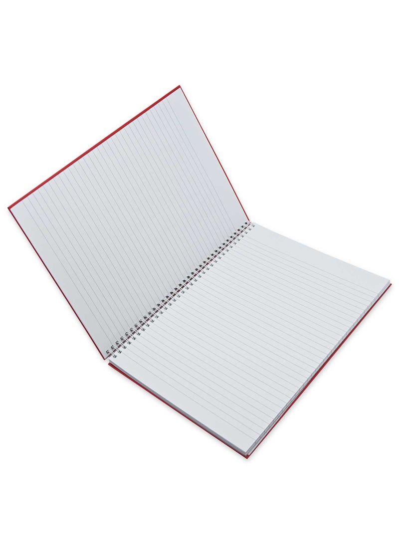 FIS Pack of 5 PP Spiral Hard Cover Note Book A4, Single Line, 100 Sheets, Red -FSNBSA4SLIPPRE - Image 2