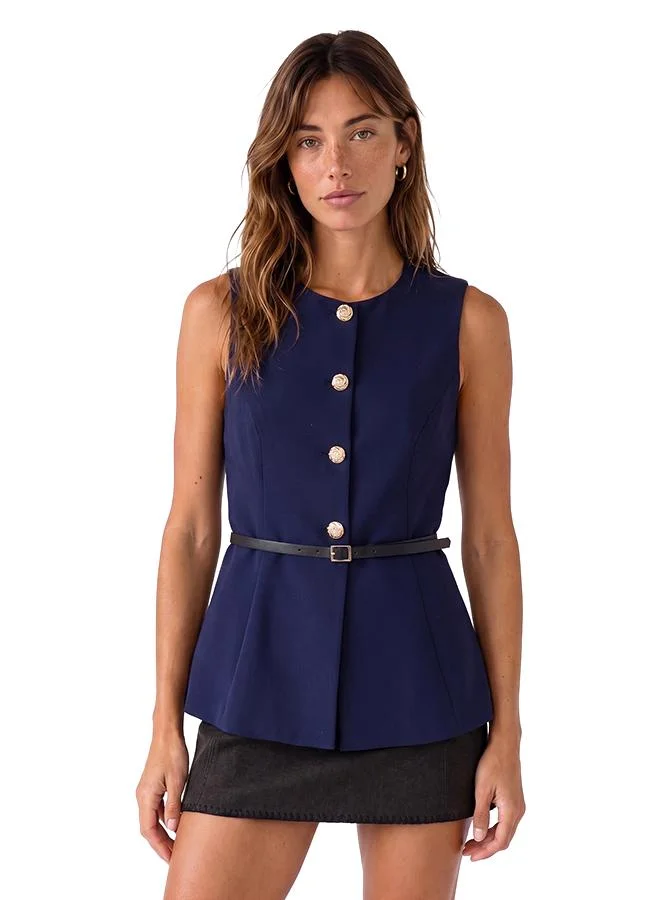 Koton  Belted Peplum Vest for Women | Best Price UAE