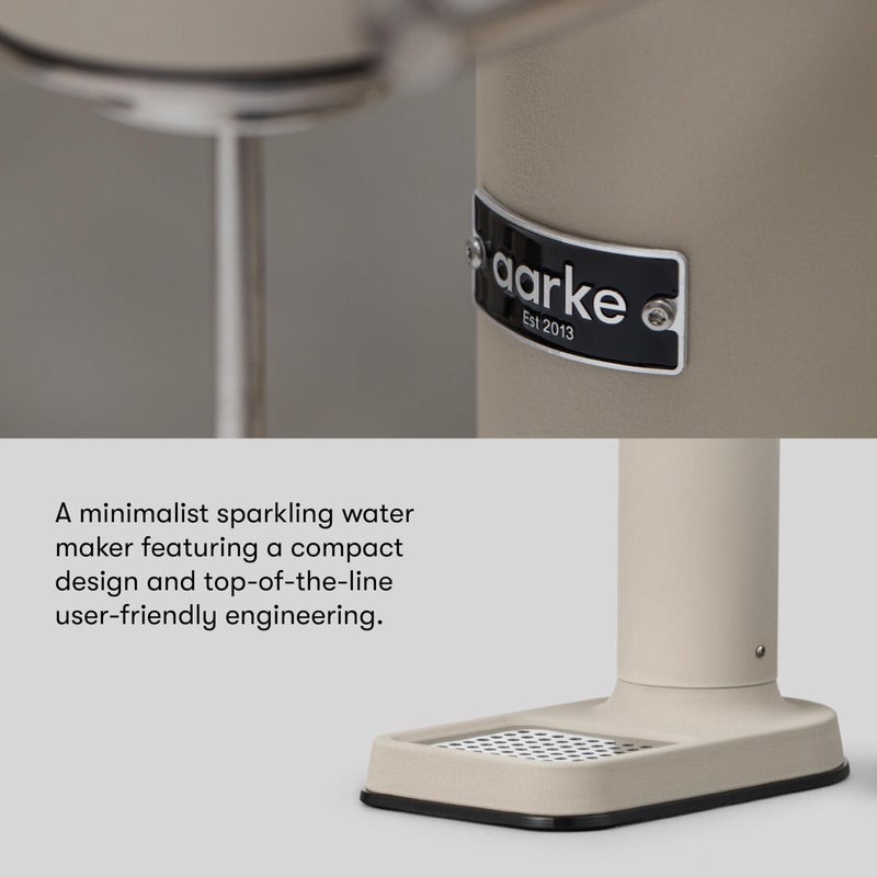 aarke Carbonator lll, Sparkling & Carbonation Water Machine, Stainless Steel with PET BPA-Free Reusable Bottle Volume 800 mL (Sand) - Image 2