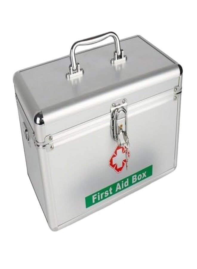 Sakar Silver Portable First Aid Box with Aluminium and Steel Protector Corners | Durable Medical Storage Case for Home, Office, and Travel, Heavy-Duty Corner Protectors, Secure Kit Home Workplace. - Image 4