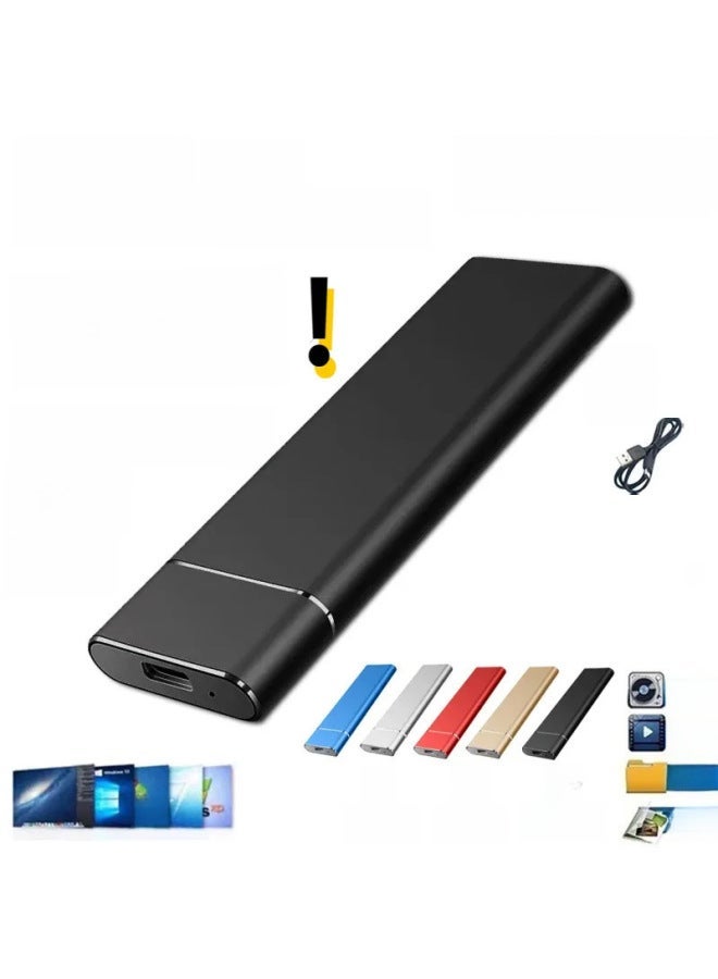Cross Border M.2 Mini Solid State SSD High Speed Transfer 1TB 2TB 4TB 8TB Portable External Hard Drive-Capacity:500GB-Interface:Black - Image 1
