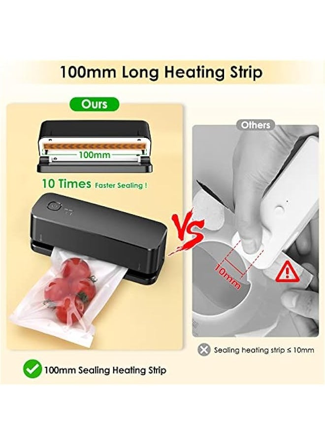 ANKOVO - Rechargeable Mini Bag Sealer - Quick Seal Bags Machine with 3 Adjustable Gears and 3000mAh Battery - Ideal for Snack Bags, Mylar Bags, and Food Storage - Image 1