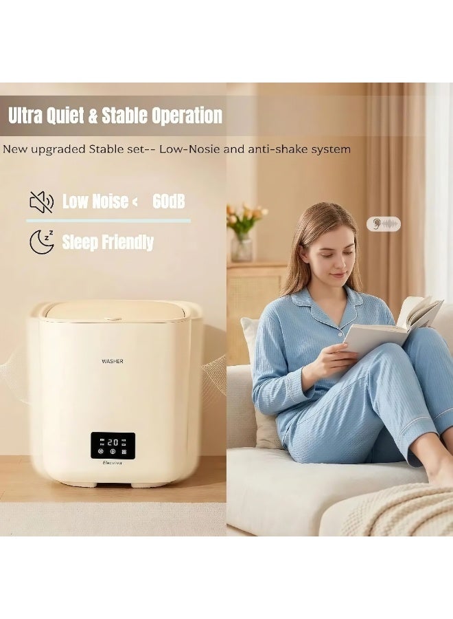 7L Portable Fully Automatic Washing Machine, Mini Washer and Dryer Combo with Ozone & Blue Light Sterilization, 3 Modes, Self-Cleaning, for Underwear, Baby Clothes, RV, Camping - Image 5