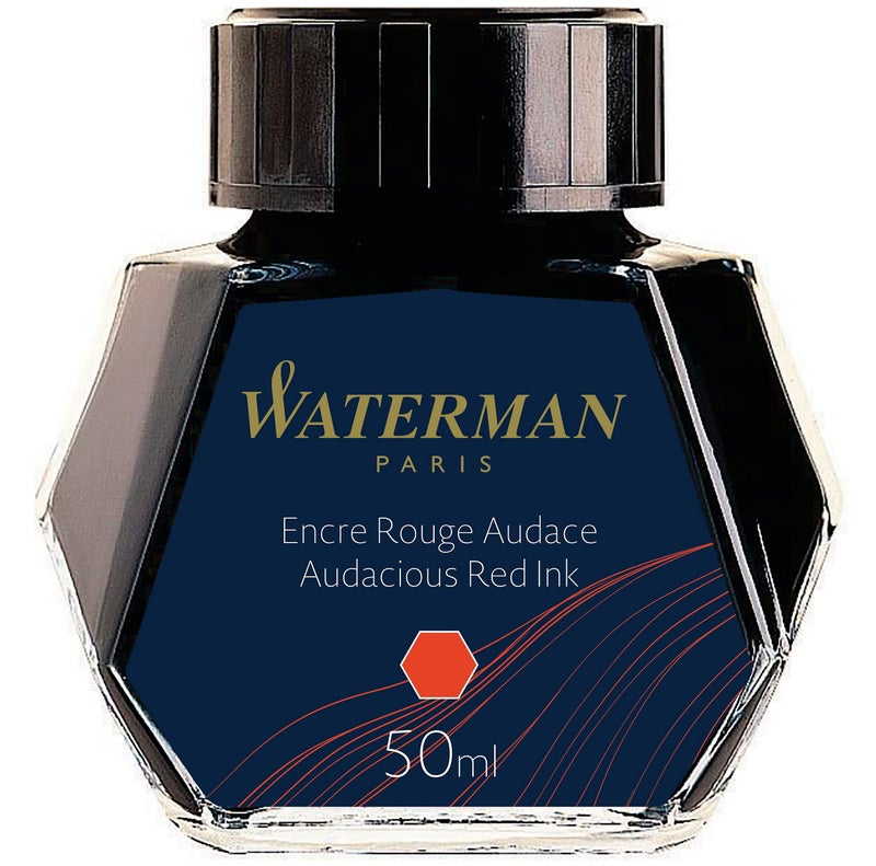 Waterman Ink Bottle Red 50ml S2270180 regular imported goods - Image 1