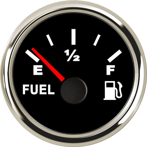 100TECH Marine Fuel Gauge for Boat & Car - Diesel & Gas - Backlit, 240-33ohm, Black - Image 5