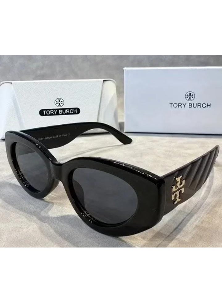 Tory Burch 100 ٪ UVA / UVB حماية النظارات الشمسية المعدنية للجنسين
