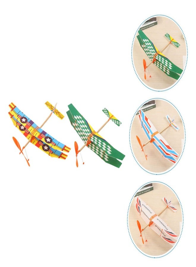 IMIKEYA 2pcs Rubber Band Powered Airplane for - Balsa Wood Glider Planes for Indoor Outdoor Fun - Image 3