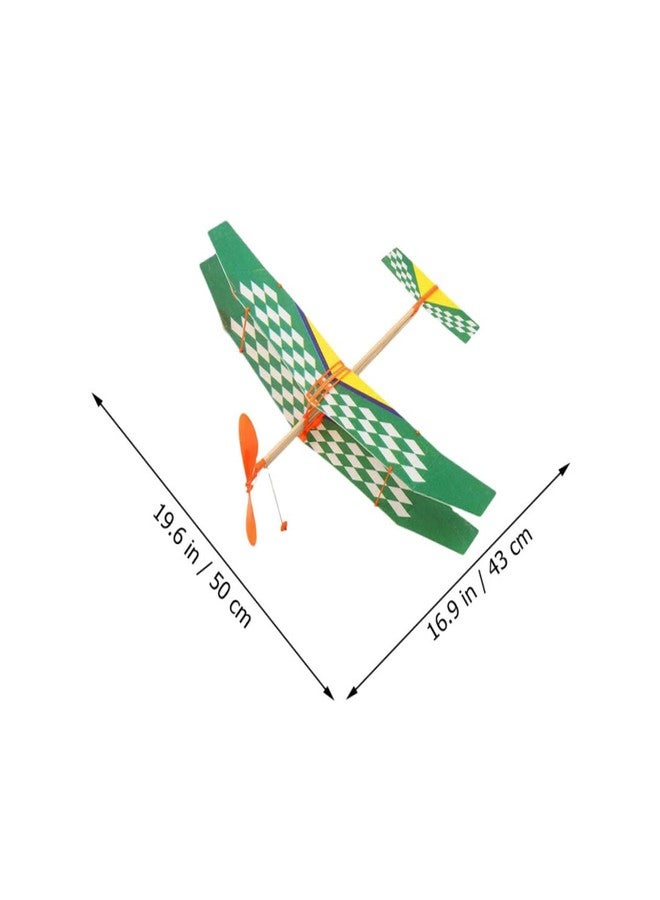IMIKEYA 2pcs Rubber Band Powered Airplane for - Balsa Wood Glider Planes for Indoor Outdoor Fun - Image 2