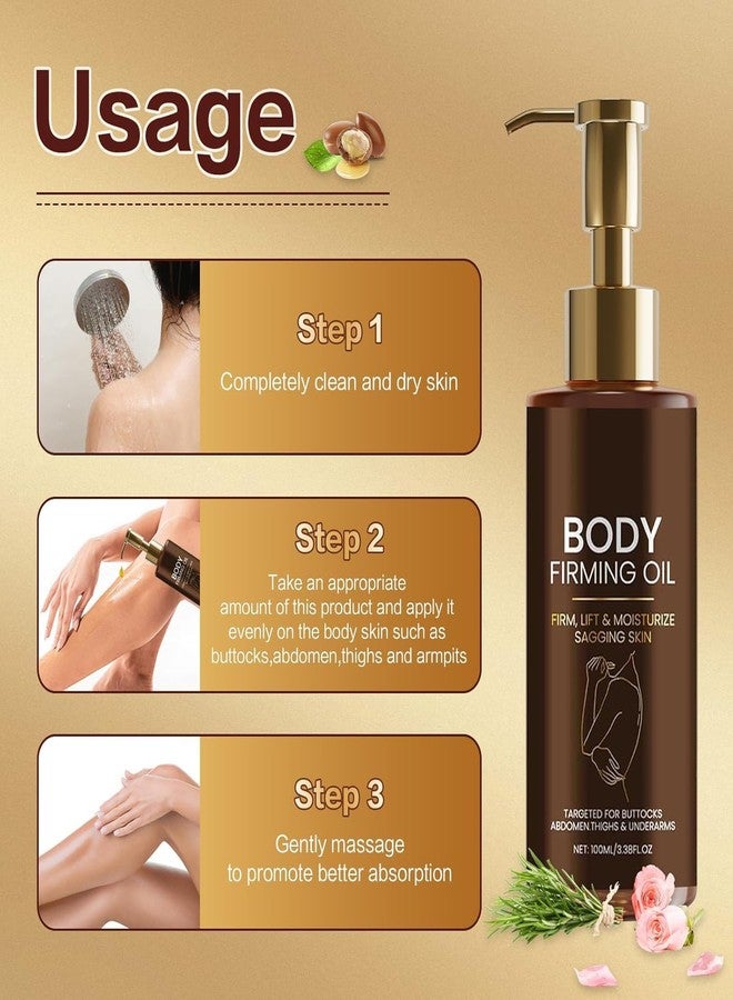 pewatul Body Firming Oil, Hydrating and Firming Skin for Women Full Body Use| Nourishes Skin,Reduces Fine Lines,Improves Elasticity (1, brown - Image 2