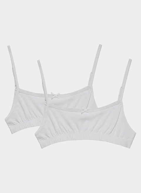 عبوة من قطعتين - كروب توب بحمالات سادة