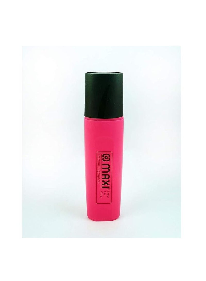 Maxi Maxi Super Fluorescent Premium Highlighter Box Of 10Pc Pink  - Image 2
