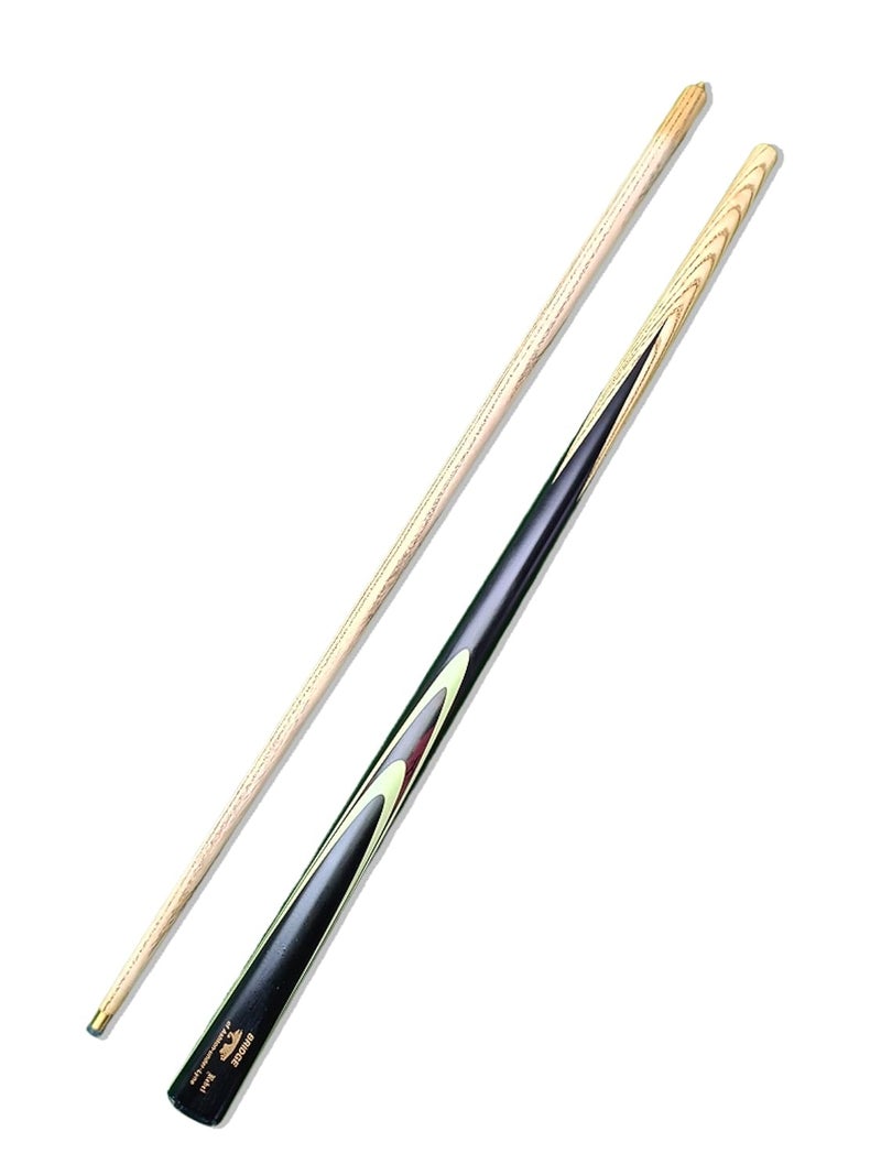 JBB Snooker & Pool Cue Stick, Half Brass Joint, 9mm Tip Size (Golden Black) - Image 1