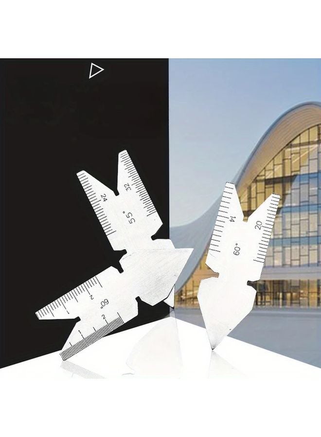 3pcs Thread Gauge Set 55 60 Degree Metal Center Gauge for Pitch Setting Tool Positioning - Image 2