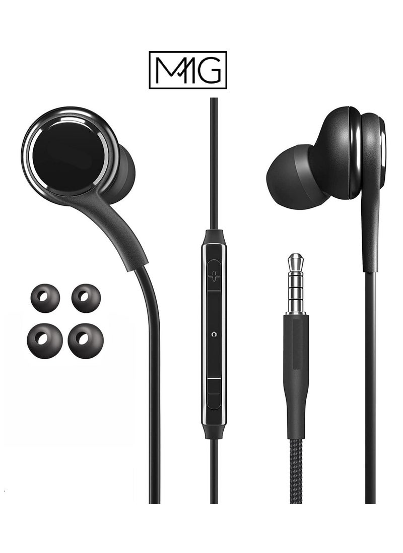 MMG Wired Earbuds Original 3.5mm in-Ear Earbud Headphones with Remote & Microphone for Music, Phone Calls, Work - Noise Isolating Deep Bass,  - Image 1