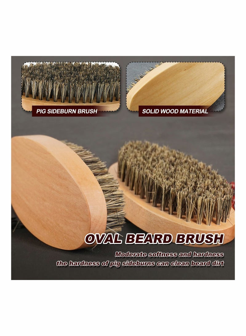 Y&D Beard Brush Comb Set for Men Wooden Hair Moustache Combing Removing Debris Massages Face - Image 4