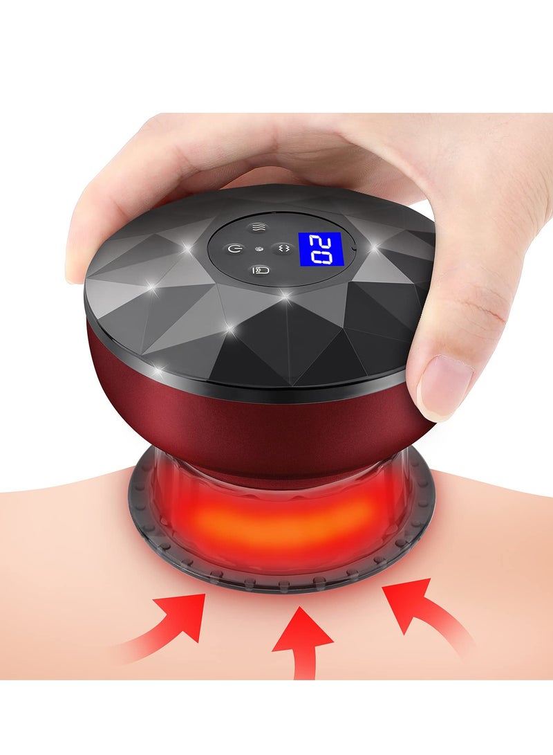 Smart Electric Cupping Therapy Set with Red Light and Vacuum Massage, Rechargeable Cupping Tool for Pain Relief and Relaxation - Image 1