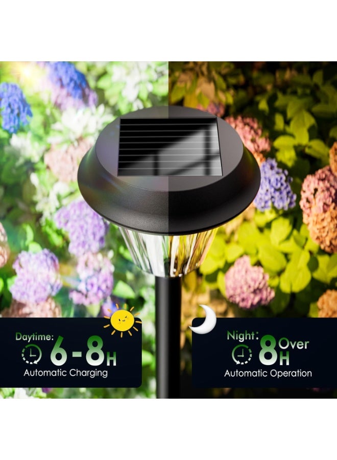 كونتيس 8 مجموعات من مصابيح الطاقة الشمسية الخارجية، مصابيح حديقة تعمل بالطاقة الشمسية مقاومة للماء IP65، مصباح شمسي أوتوماتيكي - Image 5