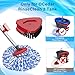 Fatmass Spin Mop Head and Brush Replacement Compatible with O Cedar RinseClean 2Tank System 4 Mop Replace Heads 1 Handle 1 Base and 1 Scrub Brush Combo Set - Image 4