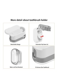 Excefore 3 PCS Portable Toothbrush Protector Case Covers, Wall Mounted Hanging Tooth Brush Covers, Dustproof and Waterproof Toothbrush Head Covers, Suitable for Travel, Shower, School, Family  - Image 4