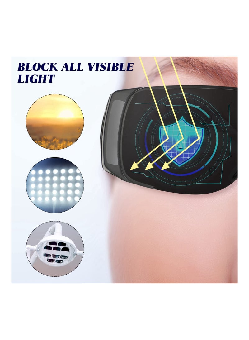 SYOSI 4 Pairs UV Resistant Safety Glasses Protective Eyewear, Tanning Goggles Glasses, Red Light Therapy Glasses,black Glasses Lab Protective Glasses Comprehensive Protection for Your Eyes - Image 4