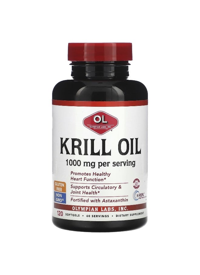 Olympian Labs Olympian Labs, Krill Oil, 1,000 mg, 120 Softgels (500 mg per Softgel)  - Image 1