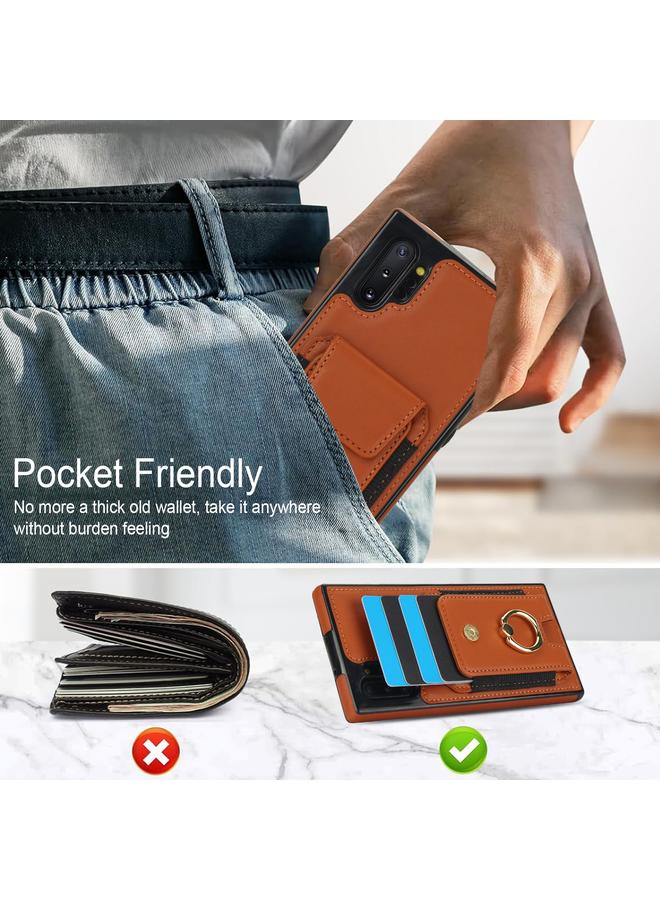 erorex Case For Samsung Galaxy Note10+ Elastic Card Bag Ring Holder Phone Case - Image 3