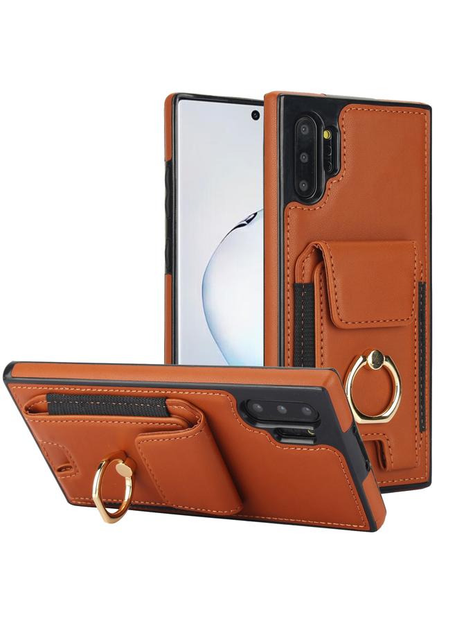 erorex Case For Samsung Galaxy Note10+ Elastic Card Bag Ring Holder Phone Case - Image 1