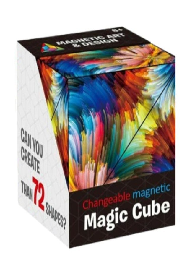 vintak Shape Shifting Box 3D Cube Puzzle, Transforming Cubes Speed Cube for Training the Brain, Puzzle Cube for Kids and Adults (Rainbow), Plastic Material - Image 1