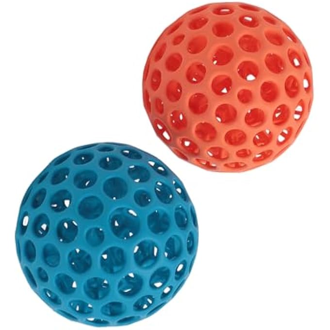 POENVFPO Mesh Stress Ball, 6 X 6 X 6cm, 2pcs 3D Printing Hollow Stress Ball Toy Squeeze Mesh for Squeezing and Bouncing - Image 1